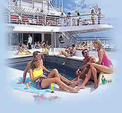 pool deck on Discover Island cruises to Freeport Grand Bahama Island